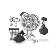 film reel cute cartoon vector