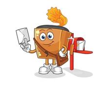 record player mascot vector