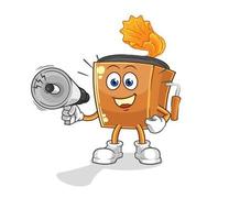 record player mascot vector