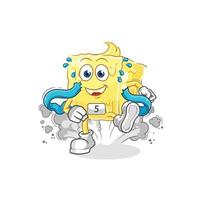 butter character cartoon vector