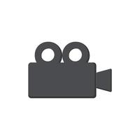 ilustración de vector de icono de cámara de video, ideal para cine