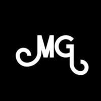 diseño del logotipo de la letra mg. icono del logotipo mg de letras iniciales. plantilla de diseño de logotipo mínimo de letra abstracta mg. mg vector de diseño de letras con colores negros. logotipo de mg