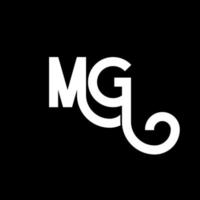 MG Letter Logo Design. Initial letters MG logo icon. Abstract letter MG minimal logo design template. M G letter design vector with black colors. mg logo