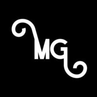 diseño del logotipo de la letra mg. icono del logotipo mg de letras iniciales. plantilla de diseño de logotipo mínimo de letra abstracta mg. mg vector de diseño de letras con colores negros. logotipo de mg