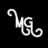 MG Letter Logo Design. Initial letters MG logo icon. Abstract letter MG minimal logo design template. M G letter design vector with black colors. mg logo