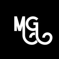 MG Letter Logo Design. Initial letters MG logo icon. Abstract letter MG minimal logo design template. M G letter design vector with black colors. mg logo