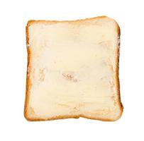 open sandwich with toast and butter isolated photo