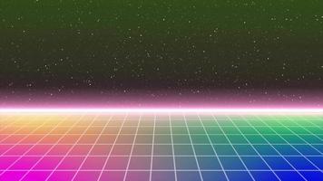 Retro 80s Background, cyber digital landscape, Retro 80s style. animation of an abstract retro background with 80s style, retro futuristic sci-fi seamless loop. video