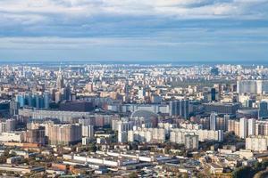 vista superior del norte de la ciudad de Moscú en otoño foto