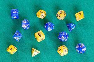 two sets of dices for Dungeons and Dragons game photo