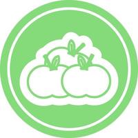 pile of apples circular icon vector