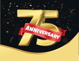Anniversary background with golden numbers vector