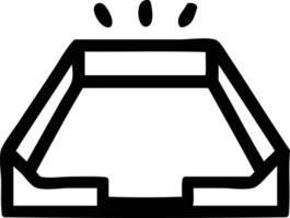 empty in tray icon vector