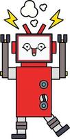 cute cartoon robot vector