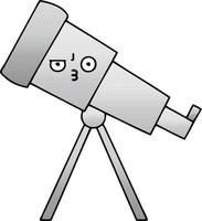 gradient shaded cartoon telescope vector