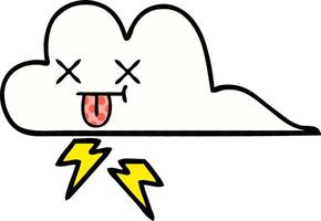 comic book style cartoon thunder cloud vector