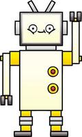 gradient shaded cartoon robot vector