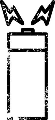 battery distressed icon
