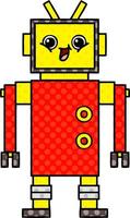 comic book style cartoon robot vector