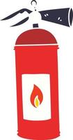 quirky hand drawn cartoon fire extinguisher vector