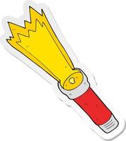 sticker of a cartoon torch vector