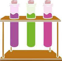 cartoon doodle of a science test tube vector