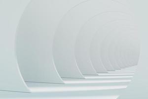 white tunnel pathway or building bridge abstract design photo