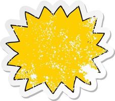 retro distressed sticker of a cartoon explosion vector