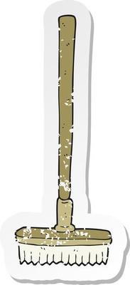 retro distressed sticker of a cartoon broom