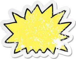 retro distressed sticker of a cartoon explosion vector