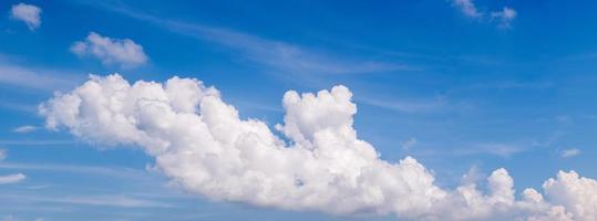 Blue sky with rainy cloud for sky replacements photo