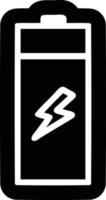 black battery icon vector