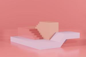 3d rendering empty template podium mockup for product placement photo
