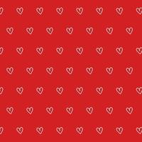White heart on red background photo