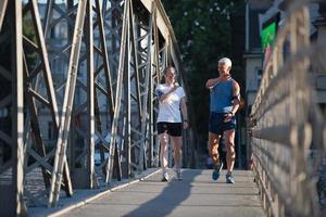 couple congratulate and happy to finish photo