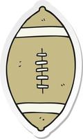 sticker of a cartoon football vector