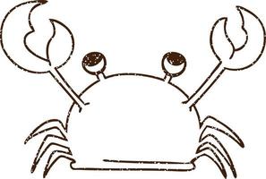 Crab Charcoal Drawing vector