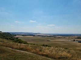 Countryside and Hills at Landscape of England, high angle drone's footage of Dunstable downs Bedfordshire photo