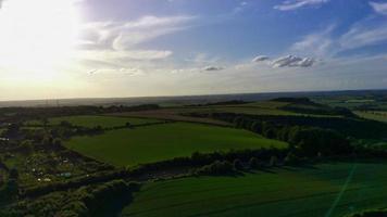 Aerial footage and high angle view of British Countryside, drone's footage photo