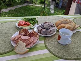 picnic de verano en la naturaleza. foto