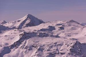 beautiful landscape of mountain on winter photo