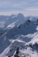 beautiful landscape of mountain on winter photo