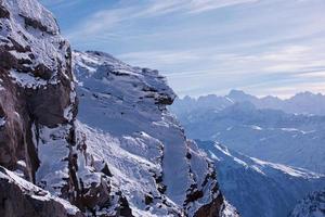 beautiful landscape of mountain on winter photo