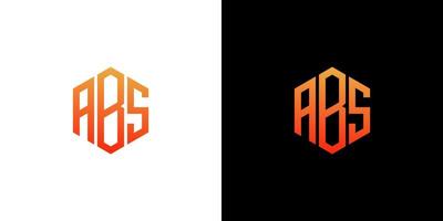 ABS Letter Logo Design polygon Monogram Icon Vector Template