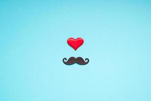 Paper moustaches for men fathers dad concept photo