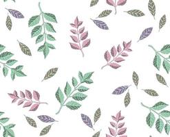 Autumn leaves pattern, seamless background and illustration vector