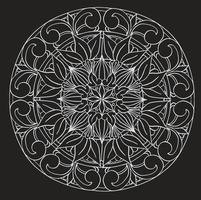 patrón circular en forma de mandala para henna, mehndi, tatuaje, decoración. ornamento decorativo en estilo étnico oriental. página del libro para colorear. . ilustración vectorial vector