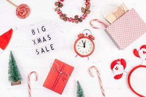 Big Christmas sale text lightbox white background photo