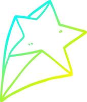 cold gradient line drawing cartoon stars vector