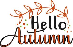 Fall. Hello  Autumn vector